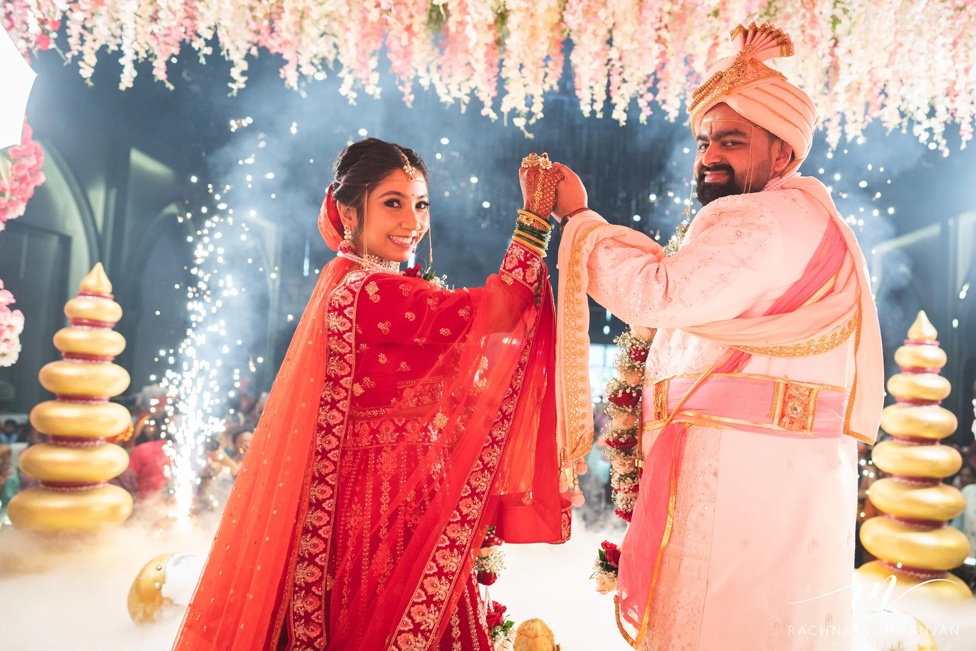 Golden hour couple shoot of Sneha & Rahul at Mayfield Estate, blending elegance with real wedding moments