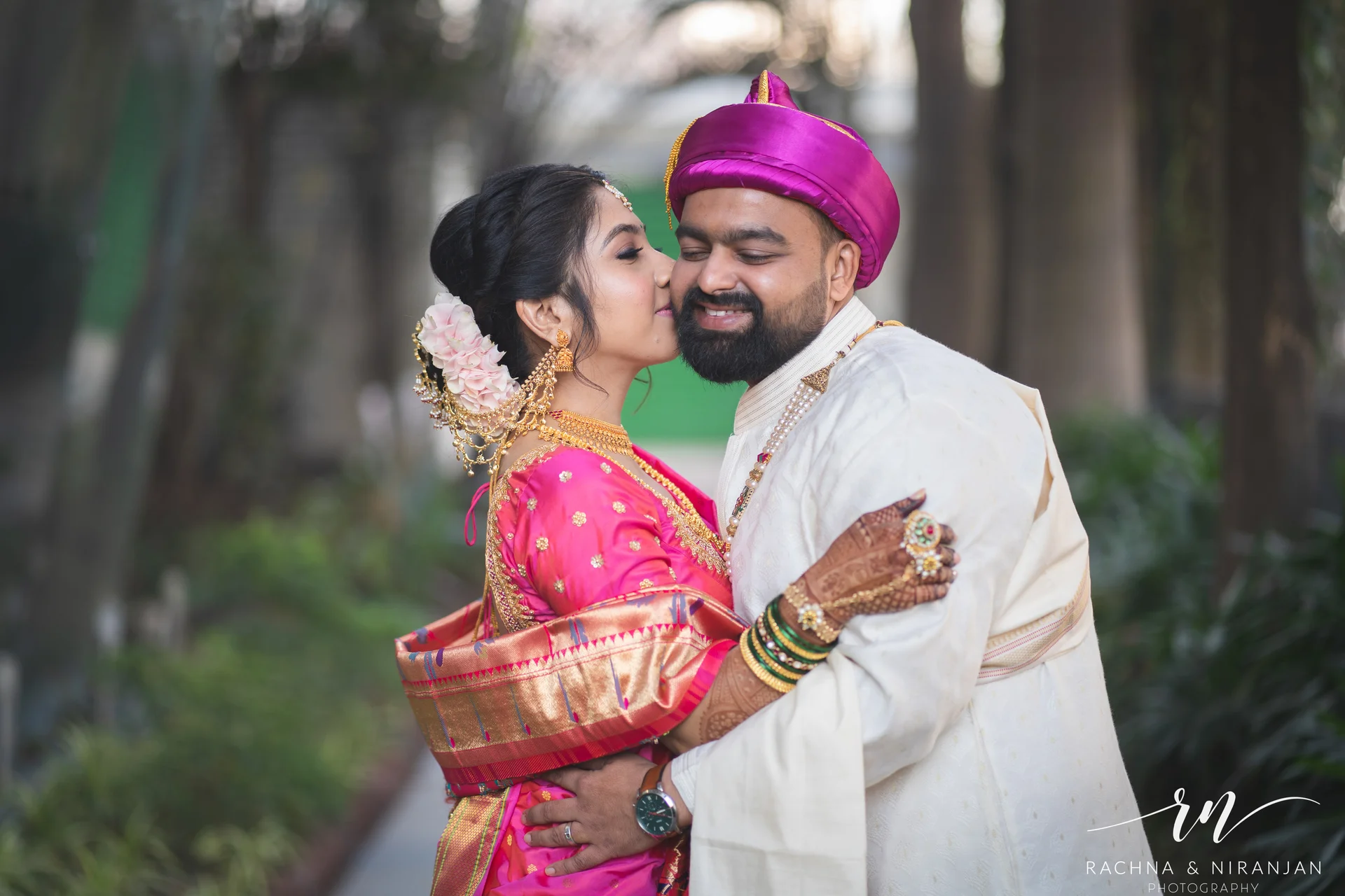 Golden hour couple shoot of Sneha & Rahul at Mayfield Estate, blending elegance with real wedding moments.