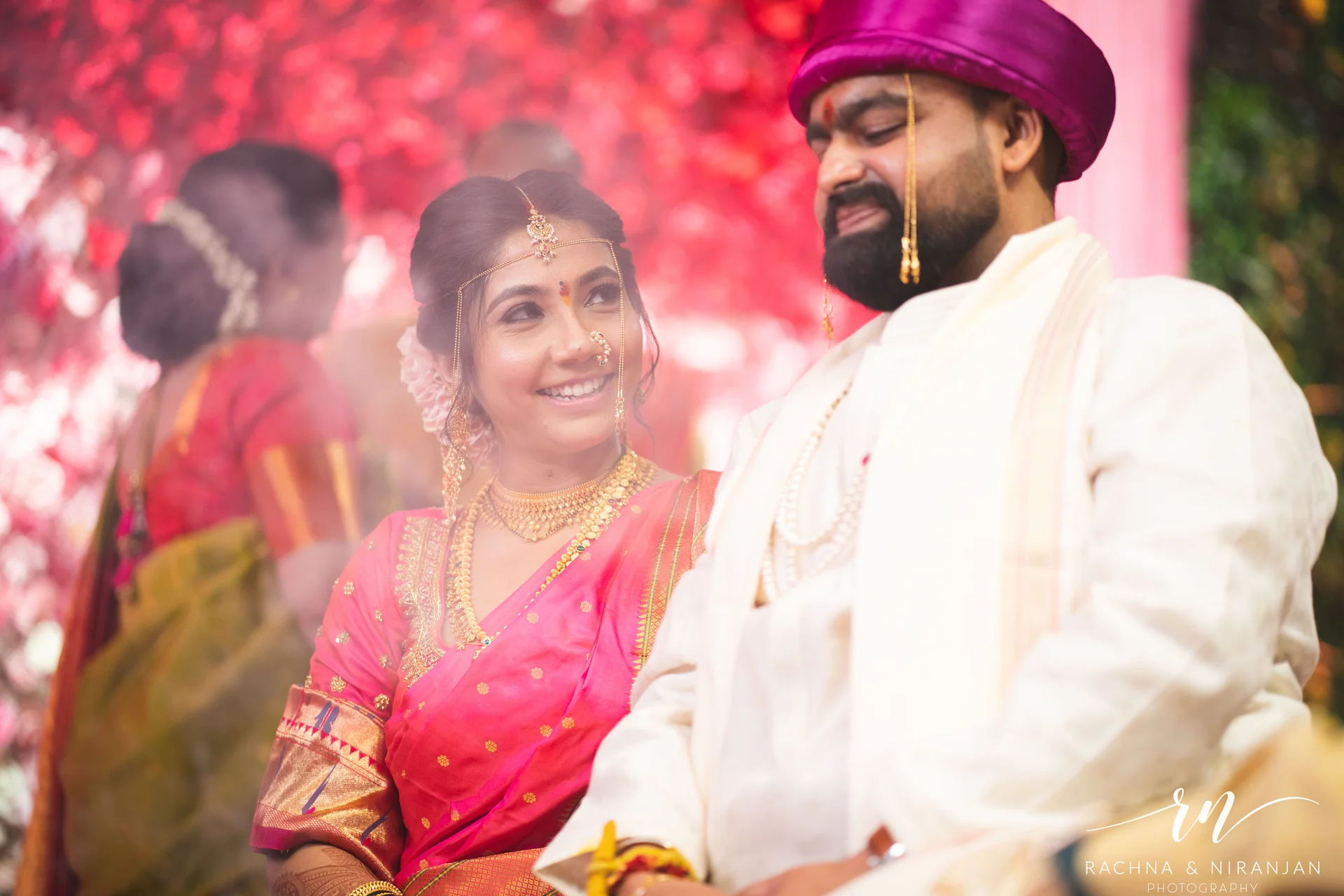 Candid bridal moment in black and white from Sneha’s Gujarati wedding – an emotional, artistic capture by Rachna & Niranjan Photography