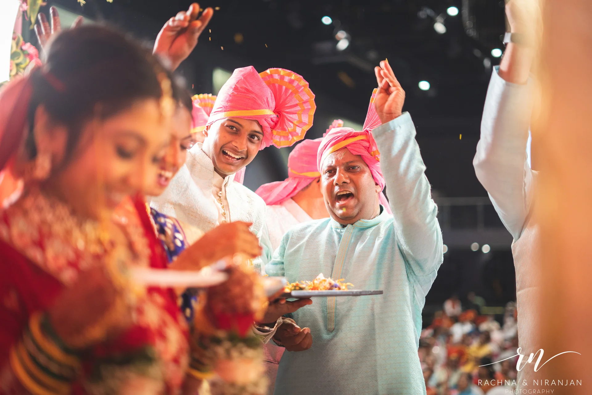 Unfiltered wedding joy captured as Sneha & Rahul share a heartfelt moment during their pheras at Mayfield Estate, Pune