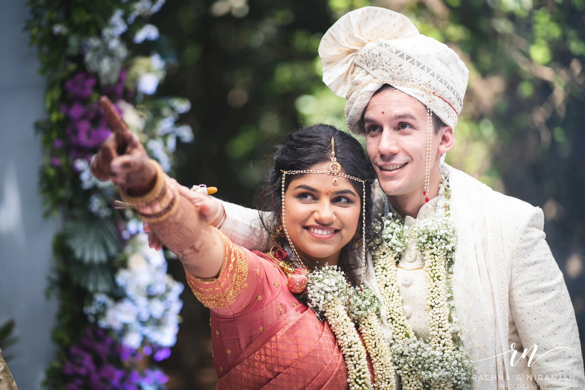Couple Portrait in Traditional Wedding Attire