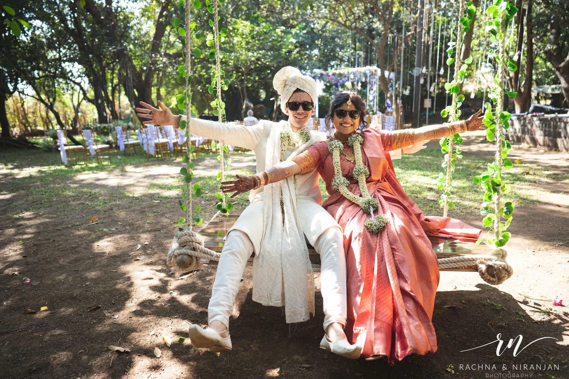 Bride and Groom Smiling During Indian Wedding Ceremony | Candid Wedding Photographer in Pune