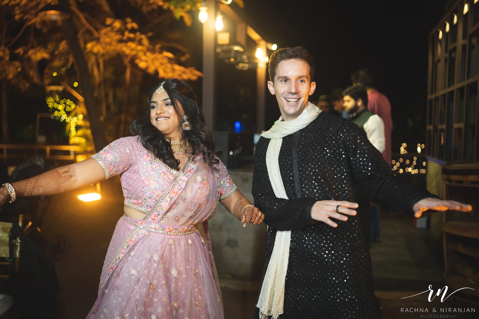 Bride and Groom Dancing Together at Wedding Reception | Captured by Candid Photographer