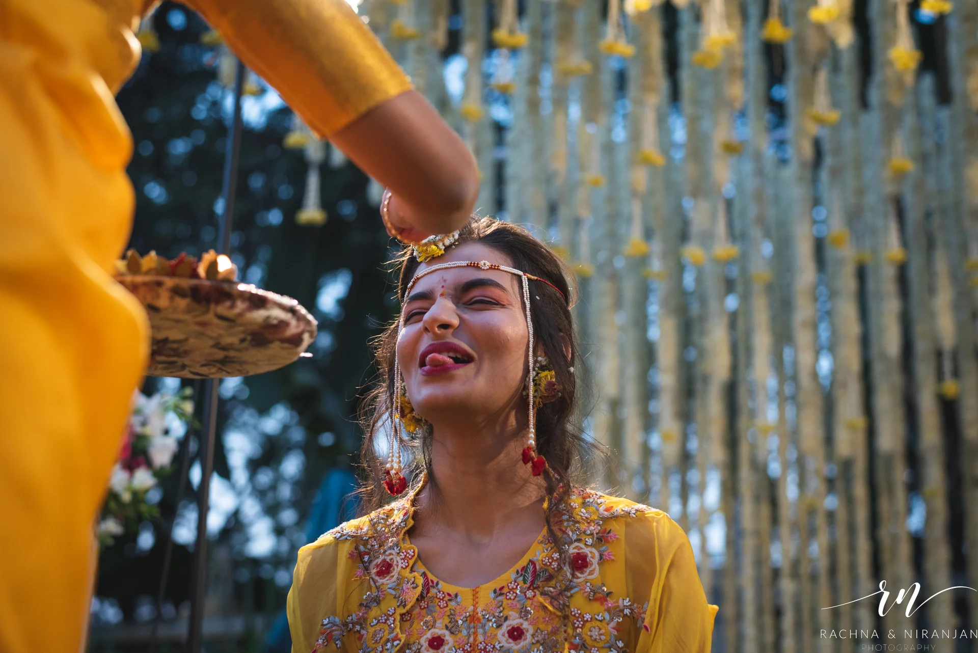 Joyful Haldi Celebration of Priyanka & Abhi at Taj Gateway, Nashik | Captured by Candid Photographer in Pune