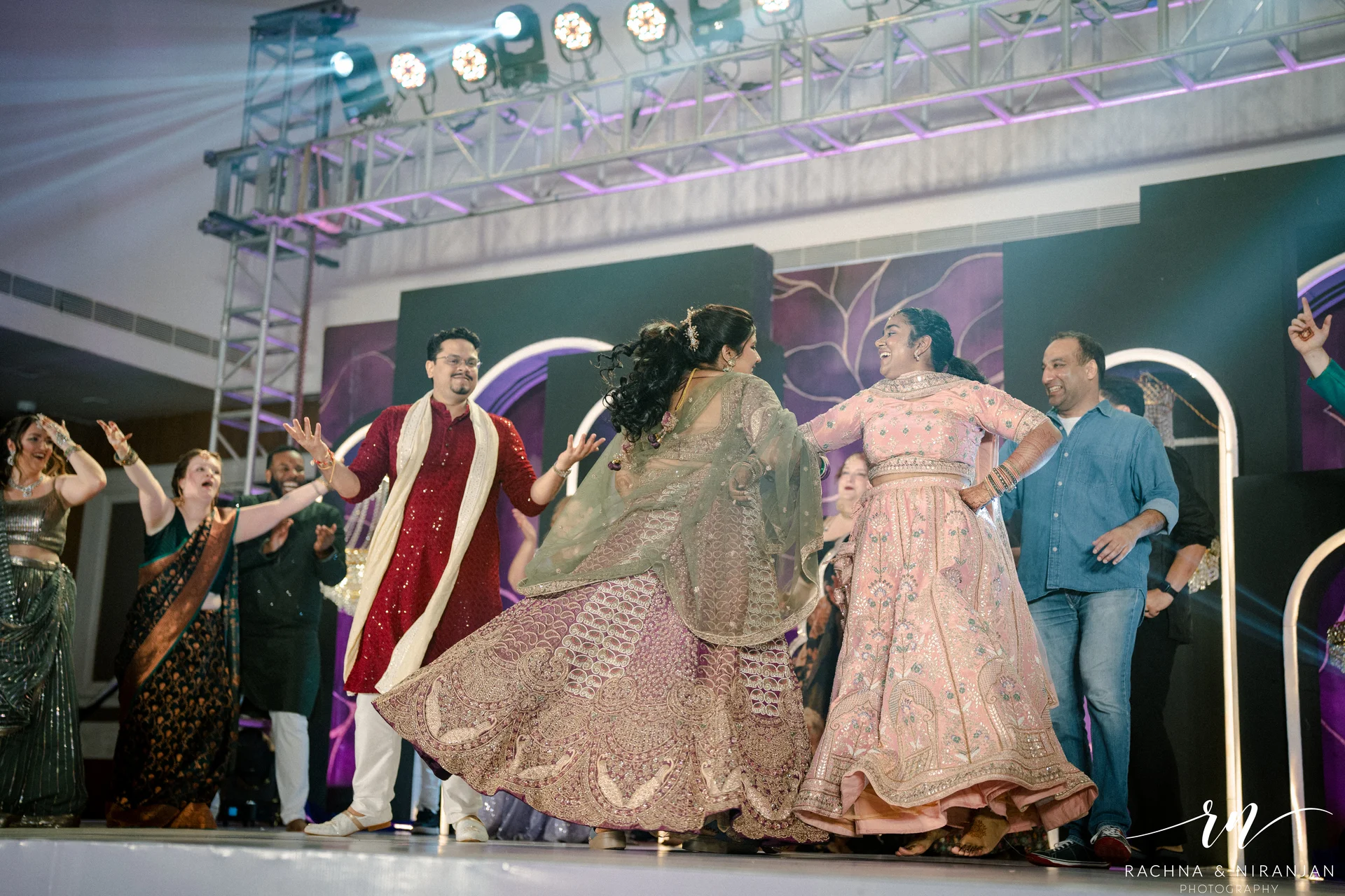Dancing Gracefully During Sangeet Ceremony at Taj Fisherman’s Cove Chennai