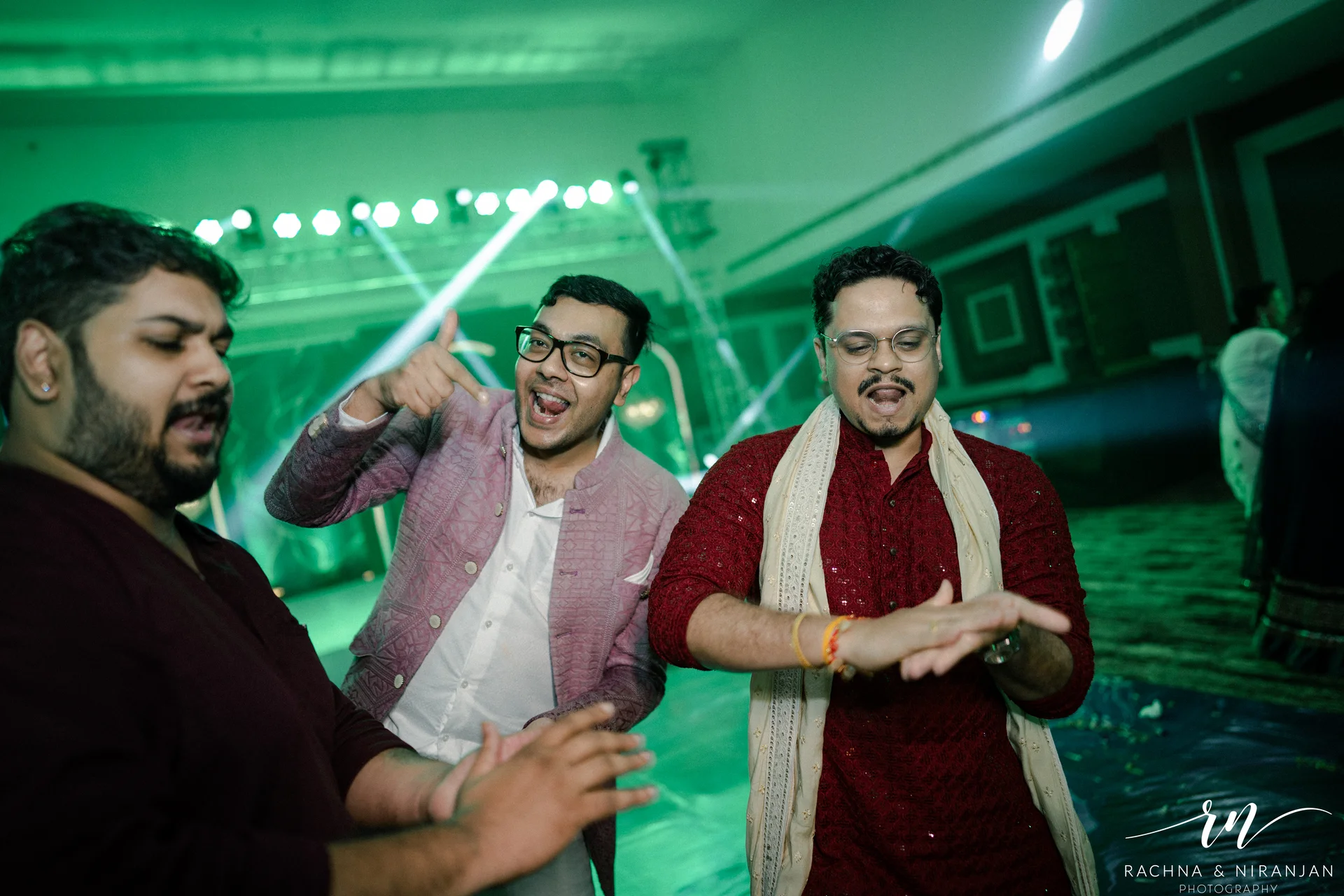 Friends Performing at Srishti & Shiva’s Sangeet Function | Cinematic Wedding Photographer