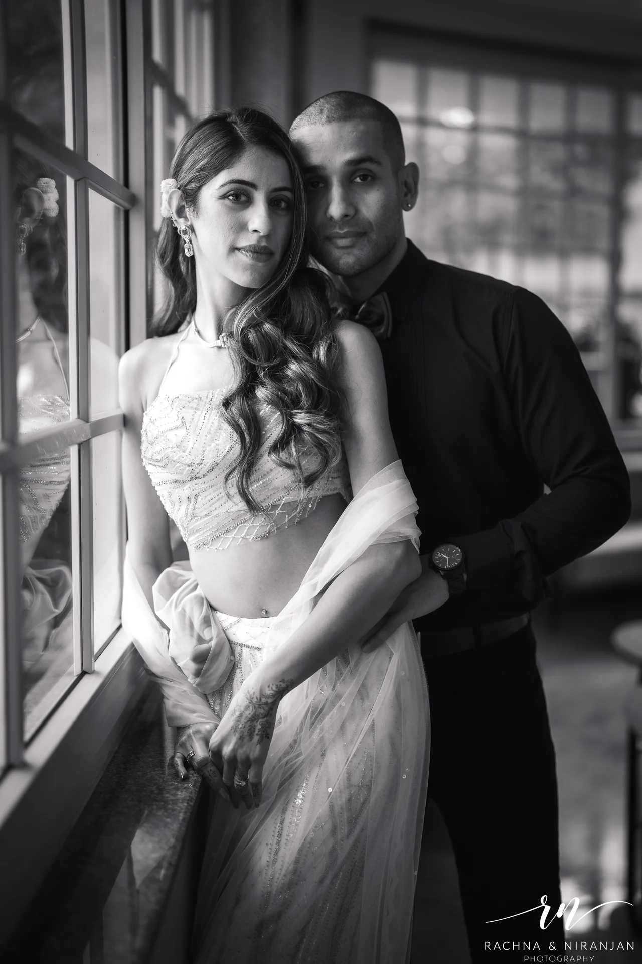 Artistic black and white destination wedding photography Panchgani