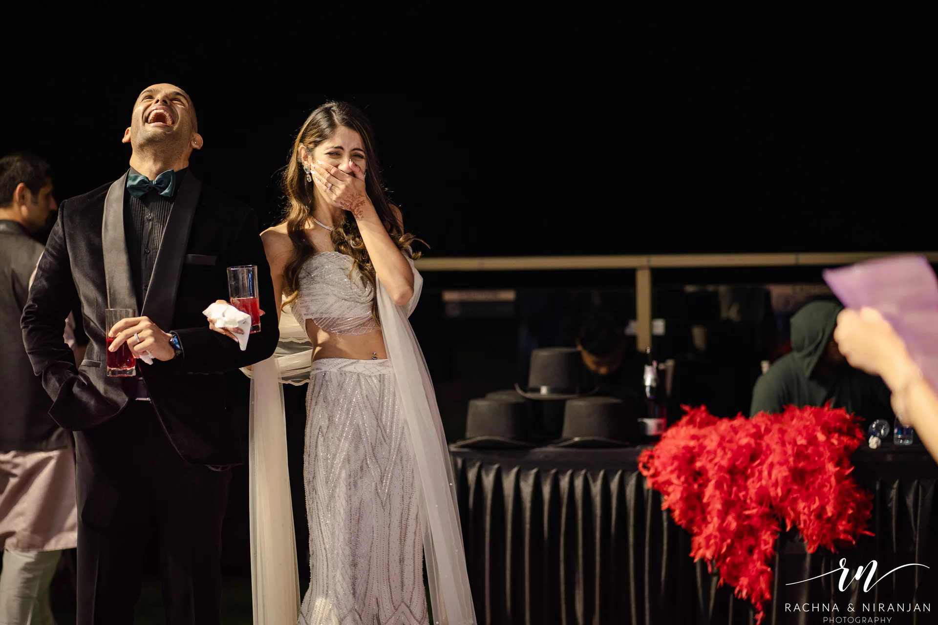 Bride and groom candid moment at The Cliff Panchgani destination wedding 
