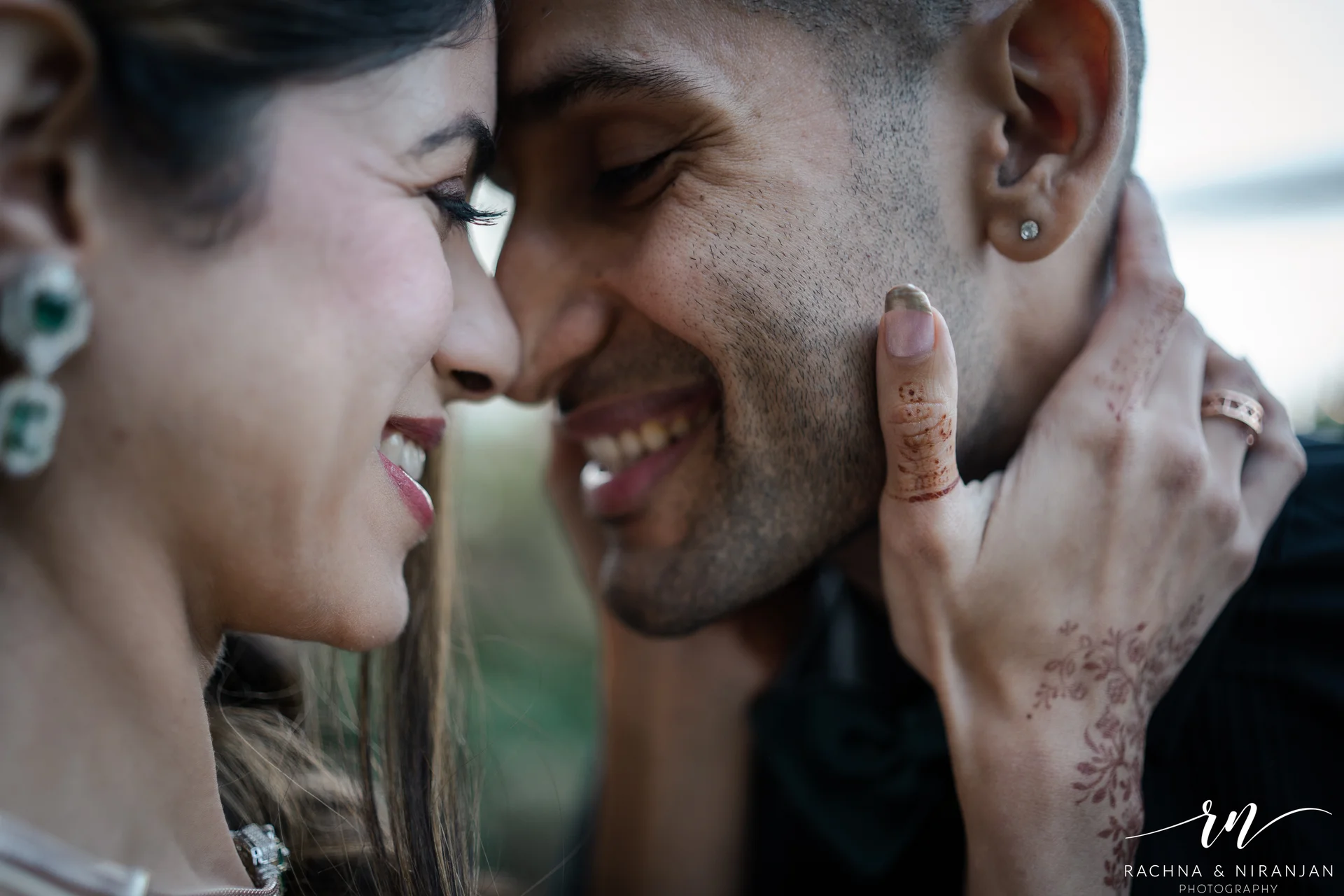 Bride and groom candid moment at The Cliff Panchgani destination wedding