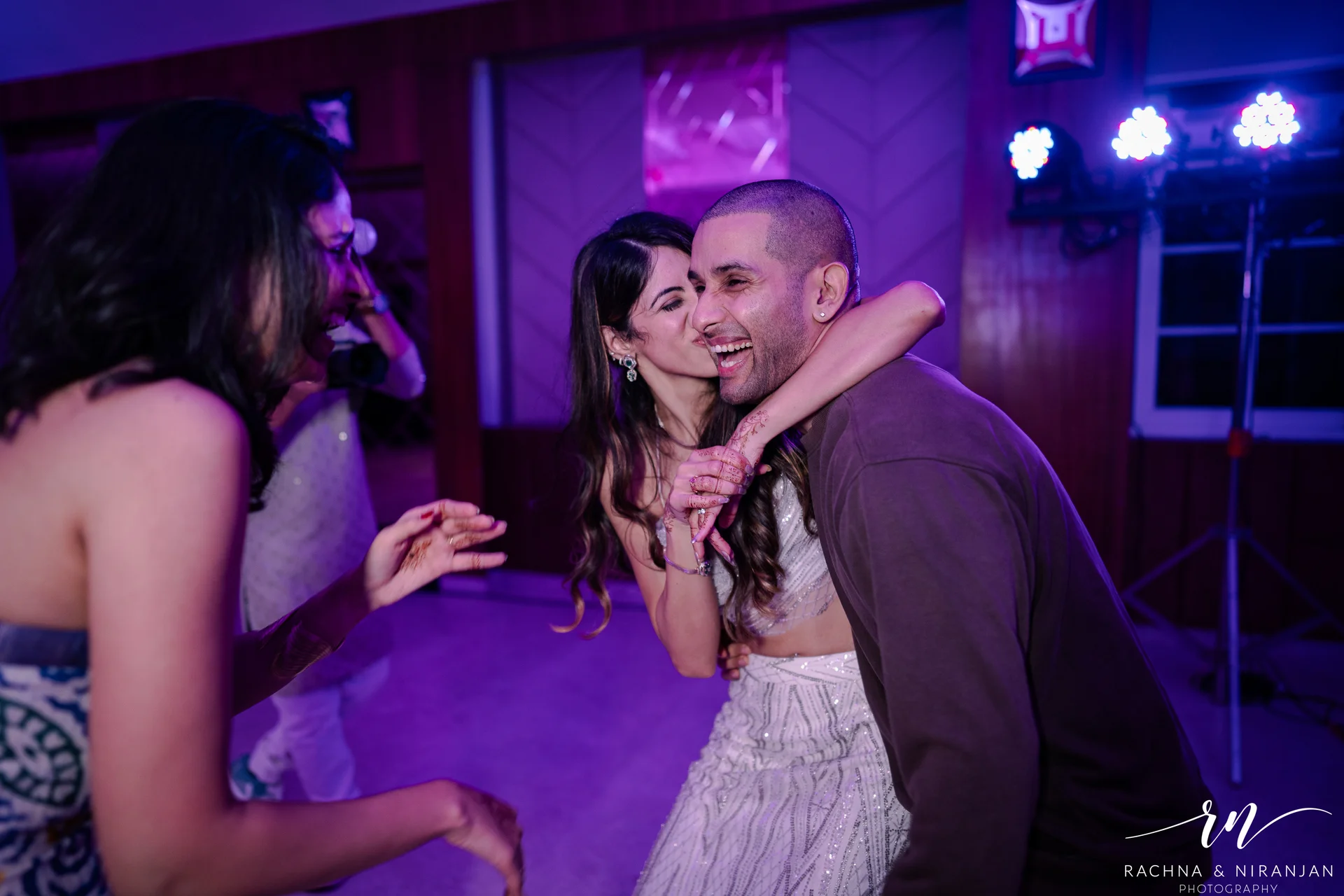 Cinematic wedding photography during sangeet night