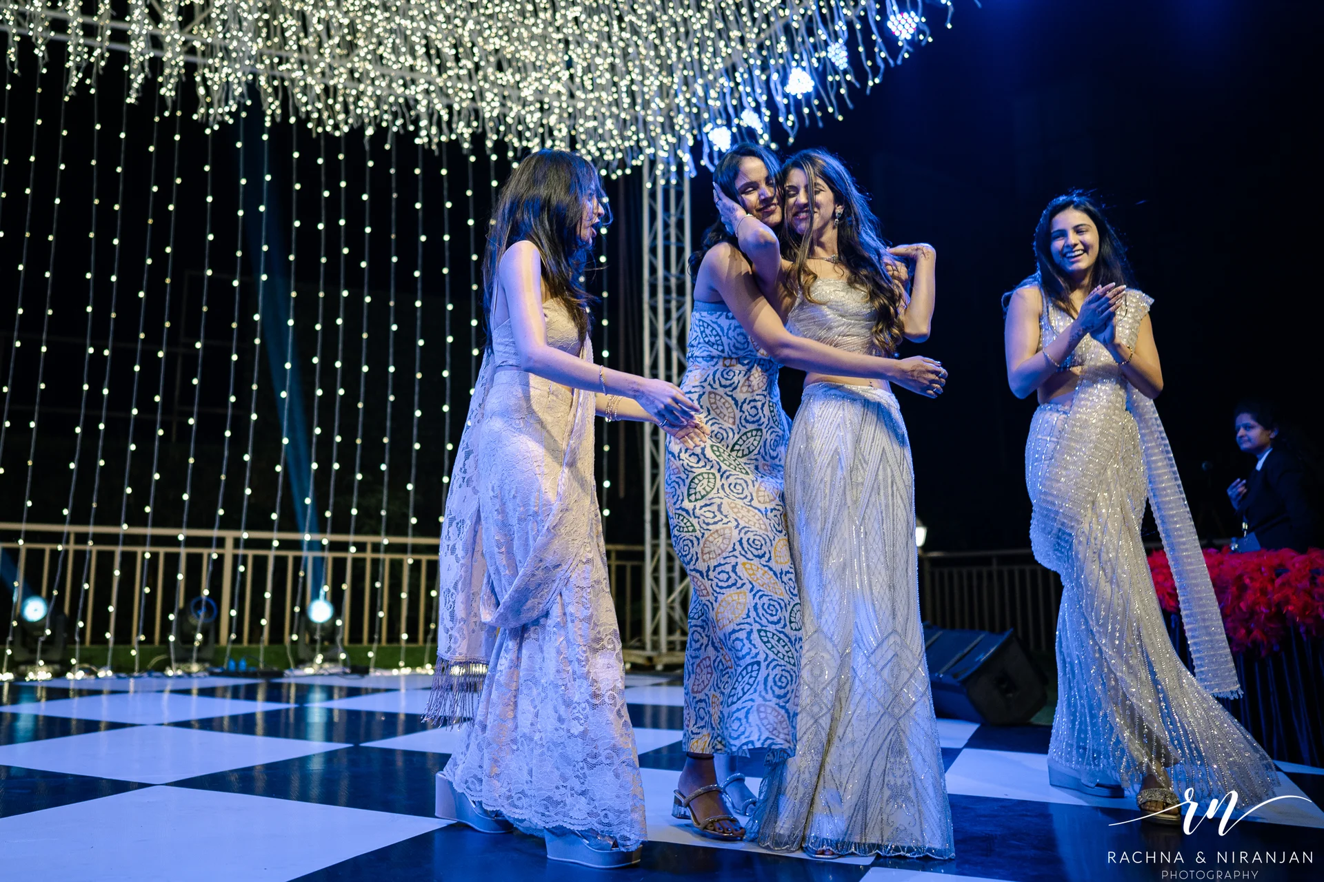 Destination wedding photographer capturing sangeet night at The Cliff Panchgani