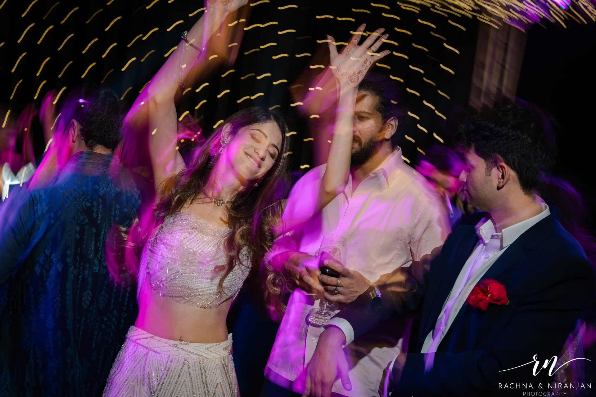 Sangeet night dance performance at destination wedding