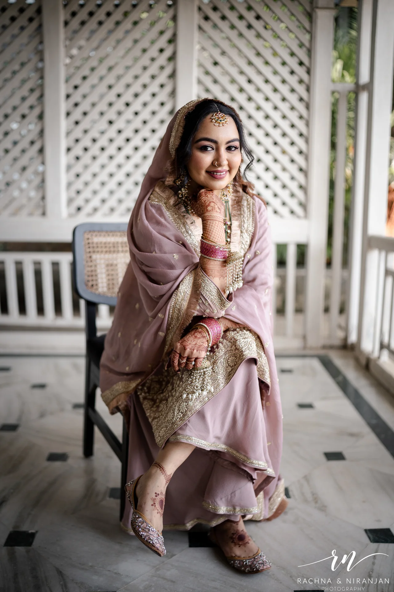 Traditional Punjabi bride at Anand Karaj ceremony Hollywood Gurudwara Pune