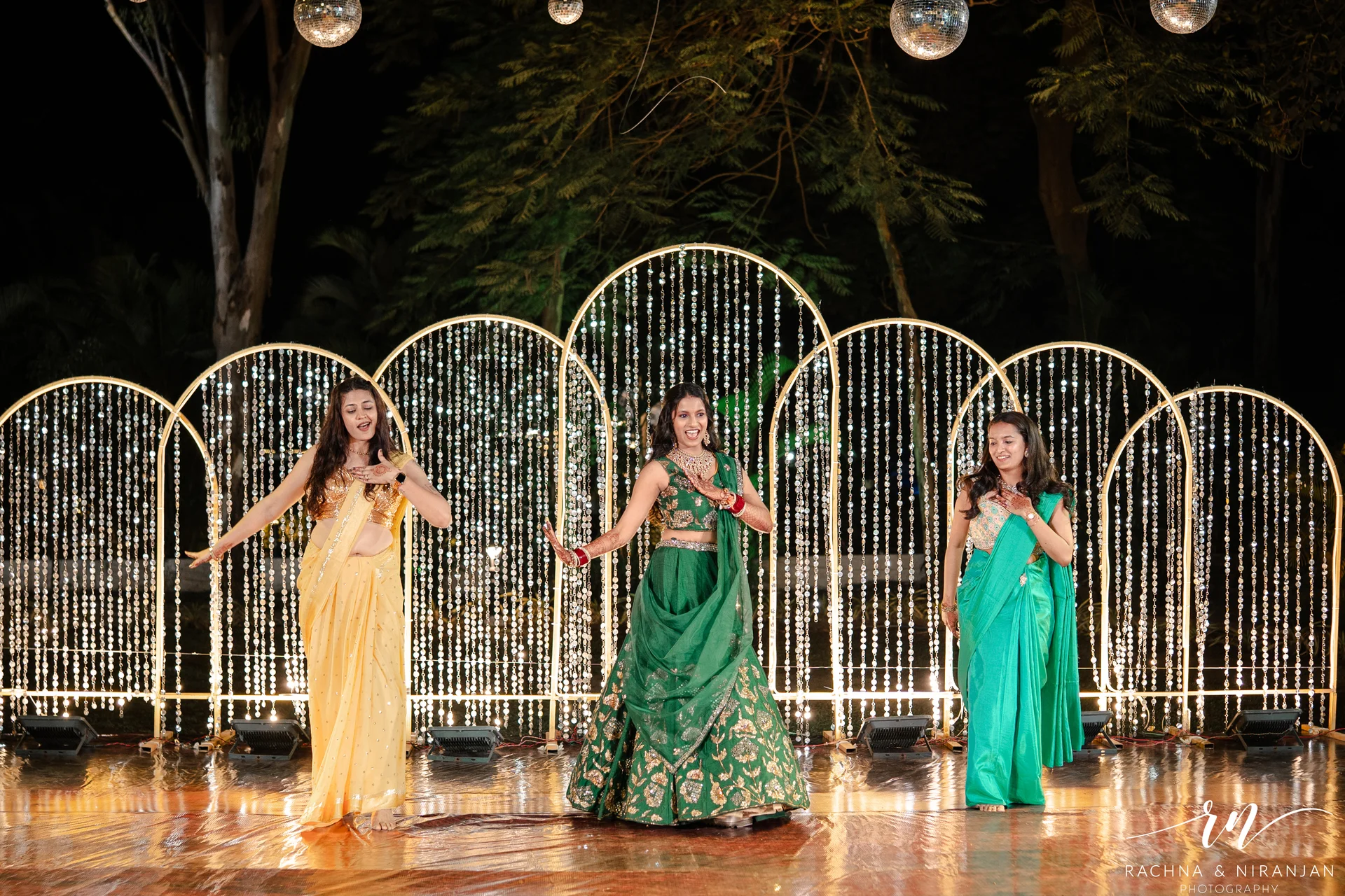 Bride and groom enjoying reception celebration in Pune wedding