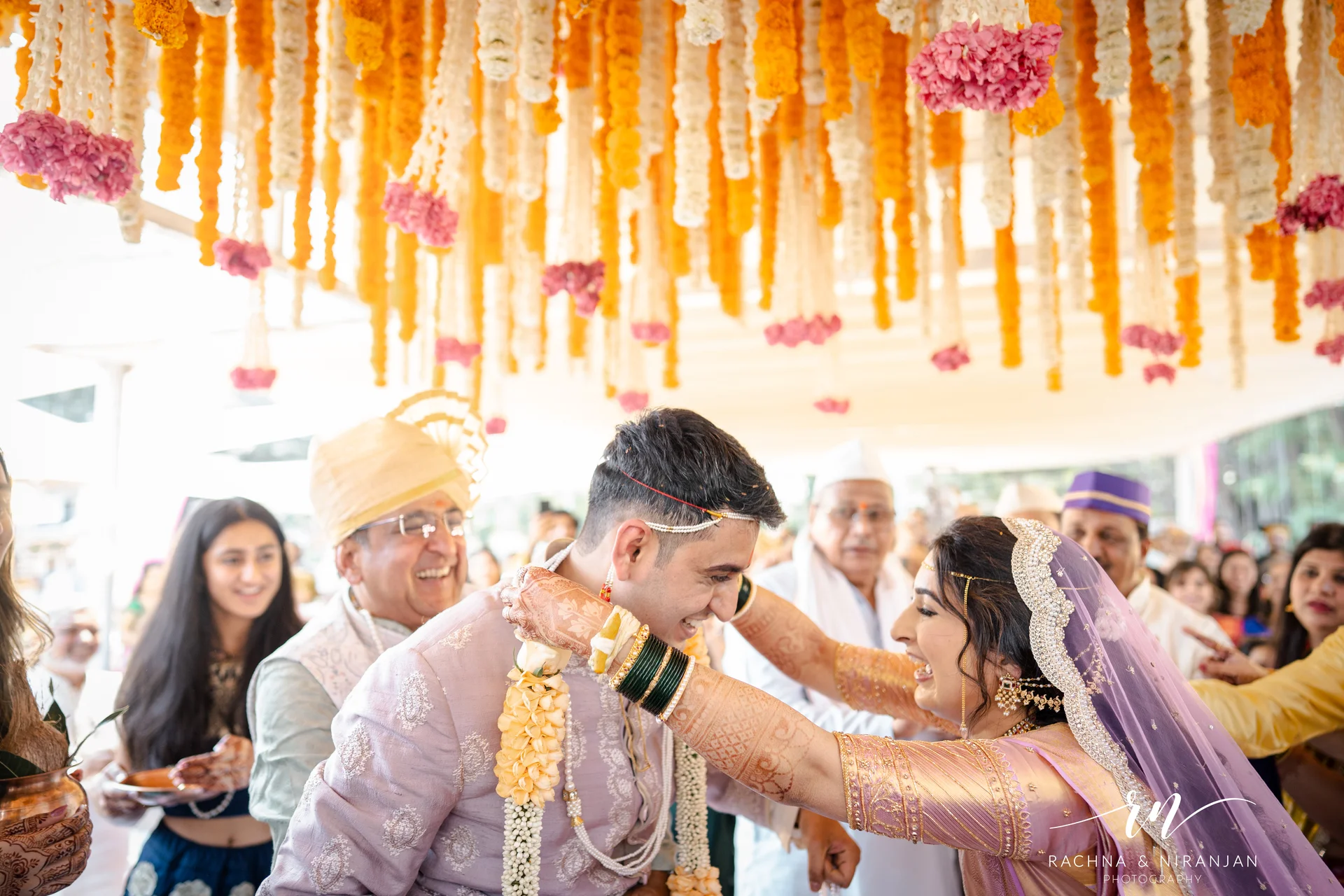 Candid wedding moment captured at Sub Area Mess Pune