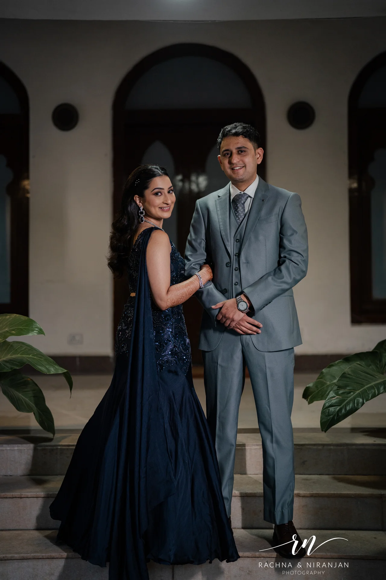 Elegant couple portrait from Sub Area Mess Pune wedding