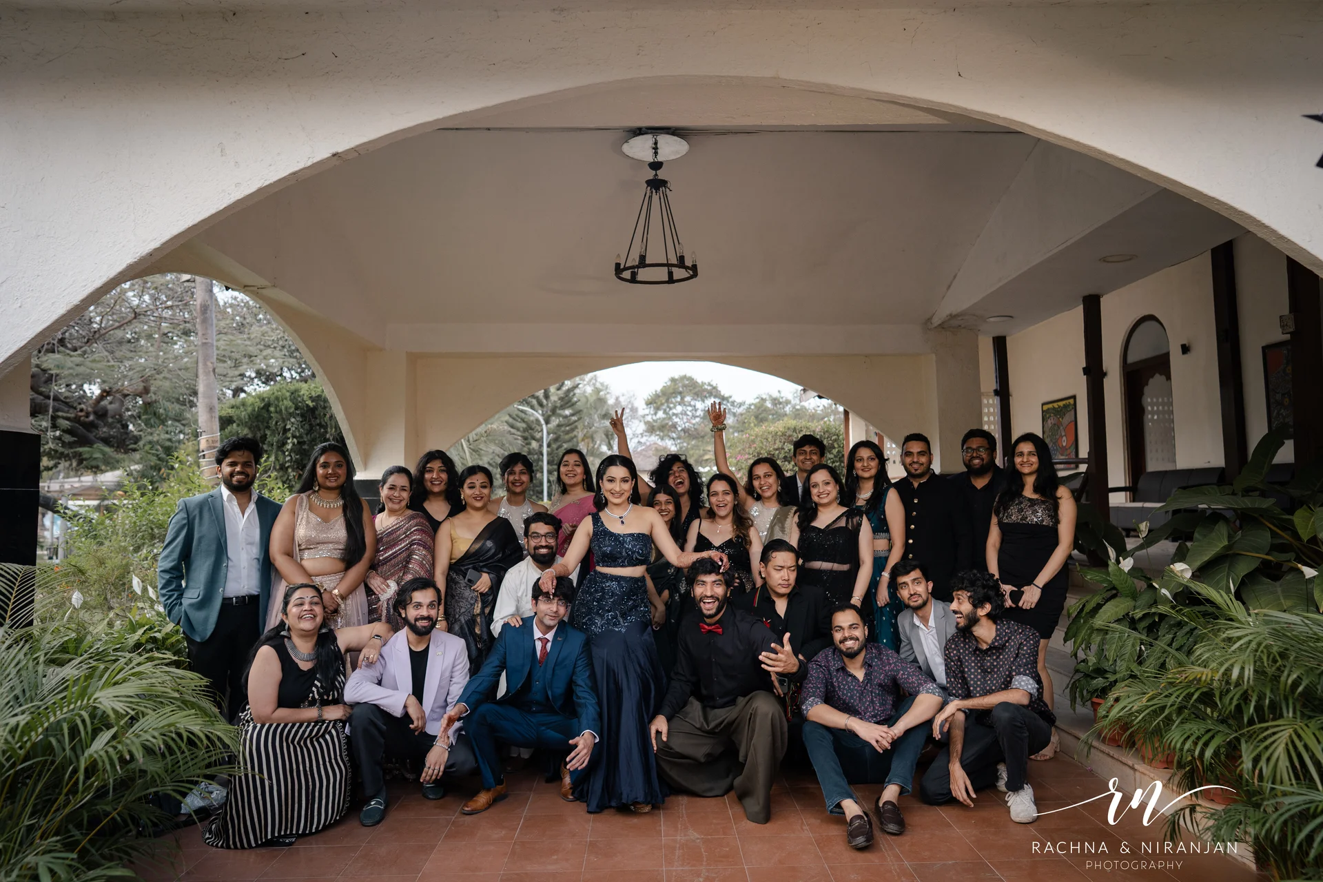Group portrait from Maharashtrian wedding celebration Pune 