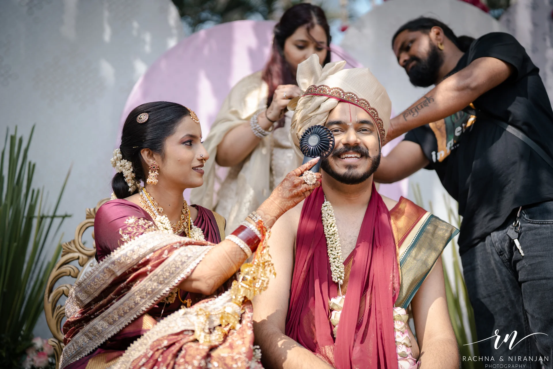 Multicultural Punjabi Tamil wedding ceremony photographed by a candid photographer in Pune