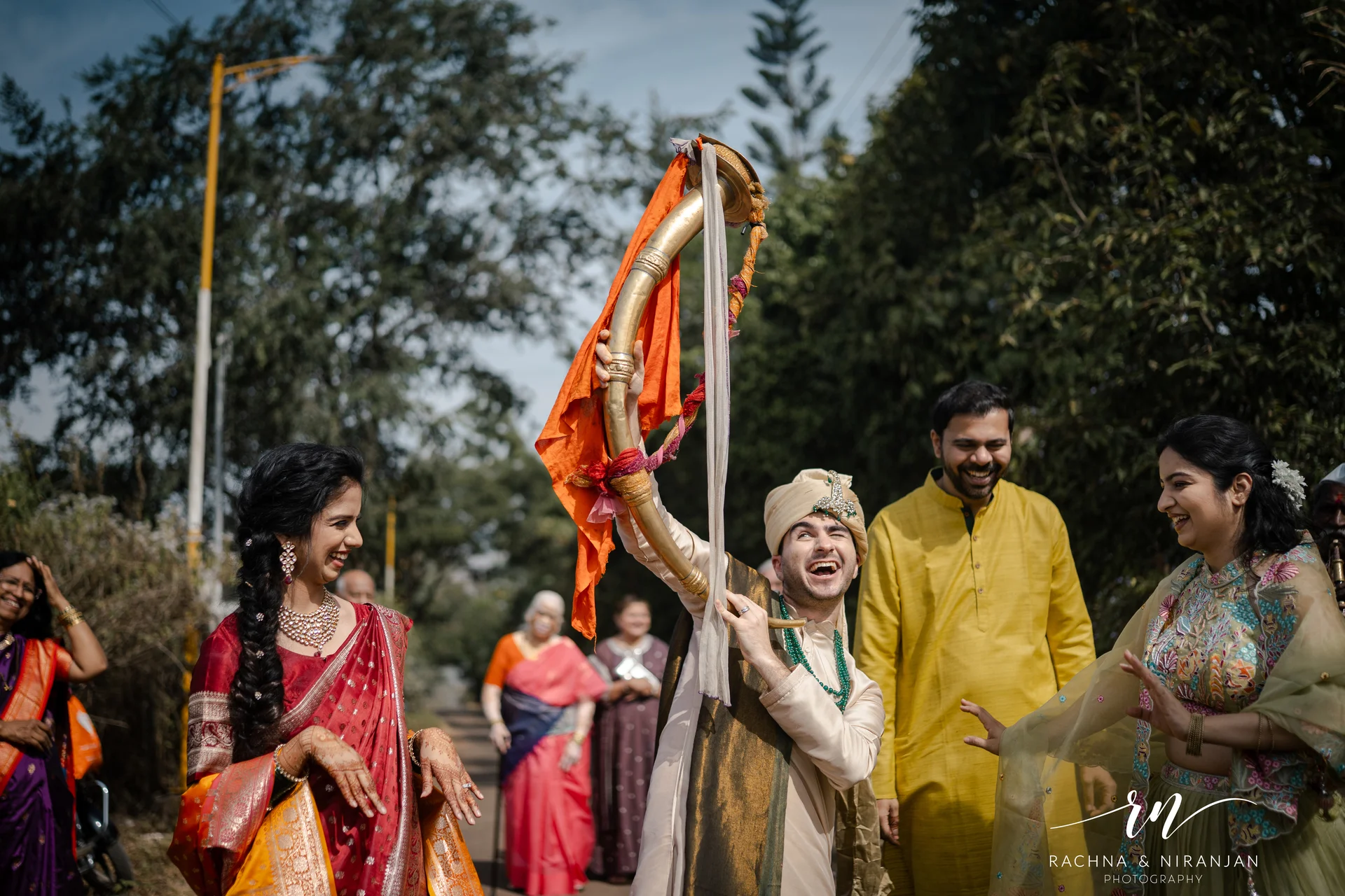 Groom's baraat at Panshet farmhouse wedding