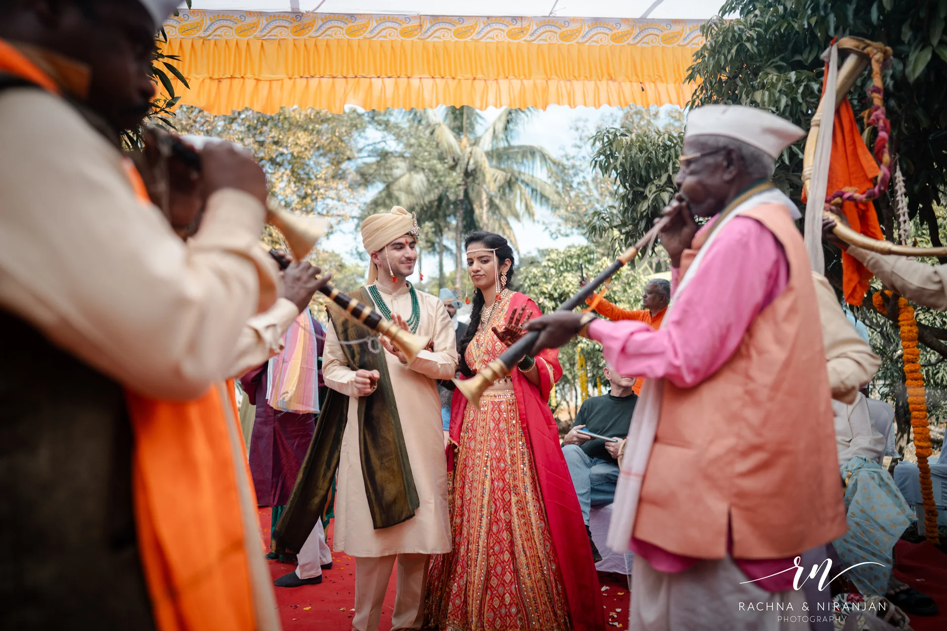 Groom's wedding procession in Panshet